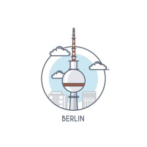 وکتور نماد شهر برلین آلمان