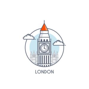 وکتور بیگ بن نماد شهر لندن انگلستان طرح فلت