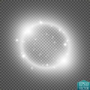 وکتور حلقه نورانی و هاله نور ستاره های درخشان - وکتور افکت نور حلقه درخشان