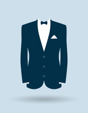 وکتور کت بلند مردانه با پاپیون - مجموعه وکتور پوشاک مردانه
