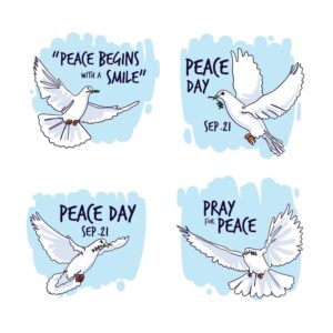 4 وکتور کبوتر صلح روز جهانی صلح - وکتور کبوتر سفید با شاخه زیتون