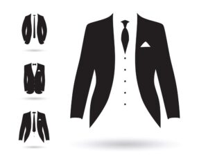 4 وکتور کت و کروات طراحی زیبا و مدرن - مجموعه وکتور پوشاک مردانه