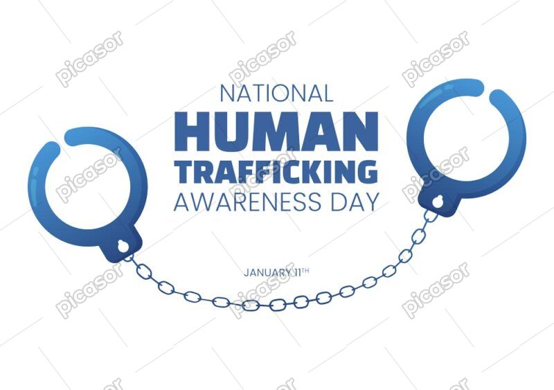 وکتور دستبند - وکتور روز جهانی مبارزه با قاچاق انسان