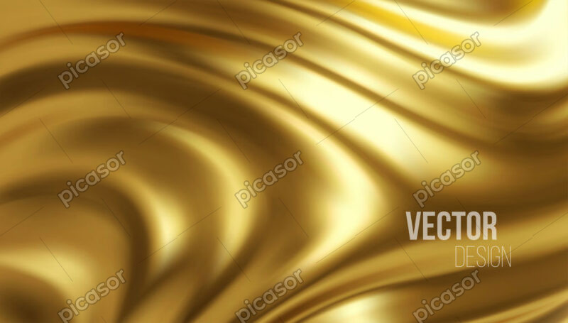 وکتور پس زمینه طلای ذوب شده موجدار - وکتور پس زمینه ارتعاش طلای آب شده