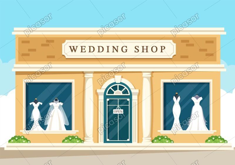 وکتور فروشگاه لباس عروس