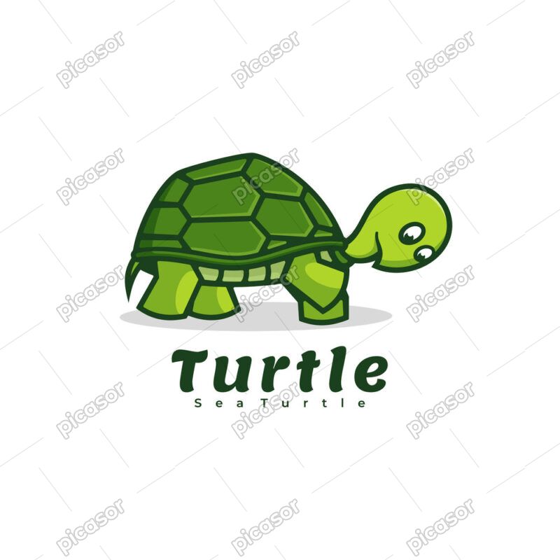 وکتور لوگو لاکپشت سبز کارتونی