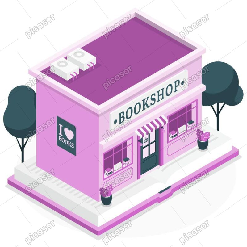 وکتور ساختمان کتابفروشی