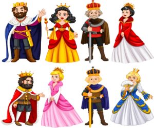 8 وکتور شاه و ملکه و پرنسس کارتونی