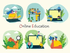 6 وکتور آموزش آنلاین و آموزش از راه دور