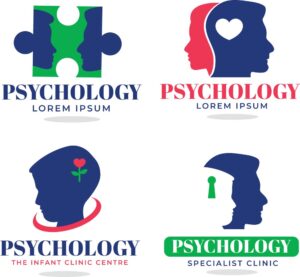 4 وکتور لوگو روانشناسی با سر انسان