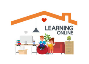 وکتور آموزش آنلاین از خانه - وکتور آموزش از راه دور و کلاس درس آنلاین