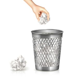 وکتور انداختن کاغذ داخل سطل زباله های قابل بازیافت و کاغذی