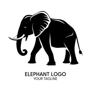 وکتور لوگو فیل وکتور فیل از کنار طراحی واقعی
