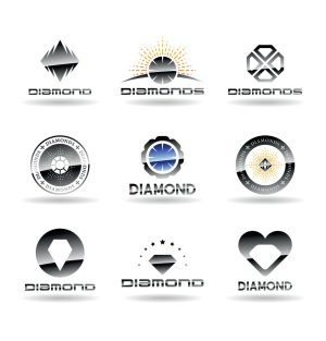 9 وکتور لوگو الماس و جواهر