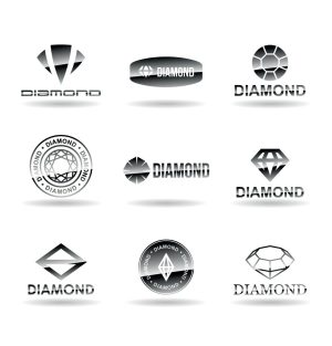 9 وکتور لوگو الماس و جواهر - وکتور لوگو اشکال هندسی