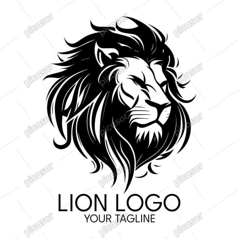 وکتور لوگو سر شیر وکتور شیر طراحی لوکس واقعی