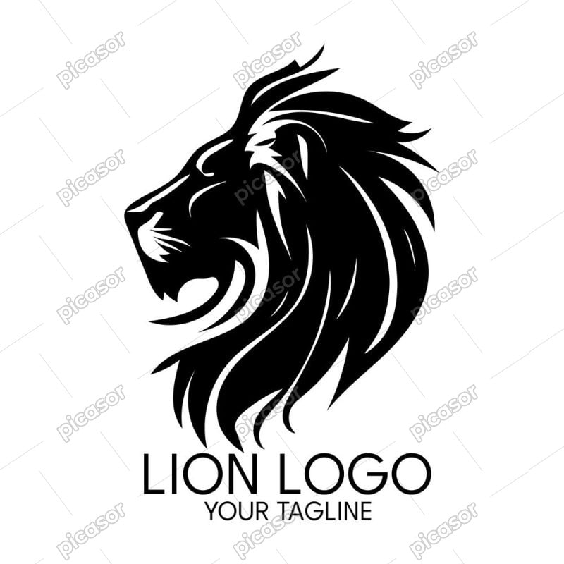 وکتور لوگو شیر وکتور نیمرخ سر شیر طراحی لوکس