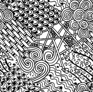 وکتور پس زمینه منقش سبک zentangle