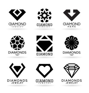 9 وکتور لوگو سنگ بلور الماس و جواهر