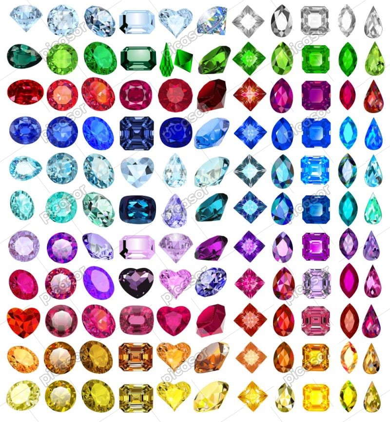 121 وکتور سنگ جواهر رنگی و سنگهای قیمتی