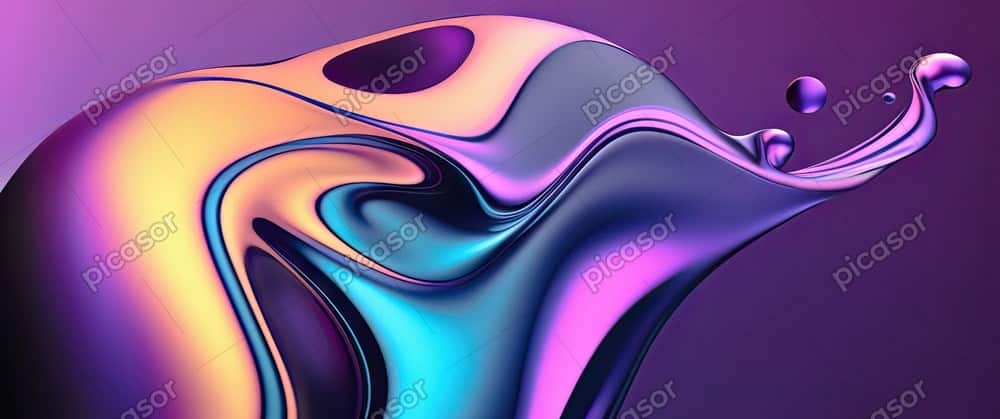عکس پس زمینه آبستره پاشش آب نئونی عکس پس زمینه آبستره پاشش آب نئونی
