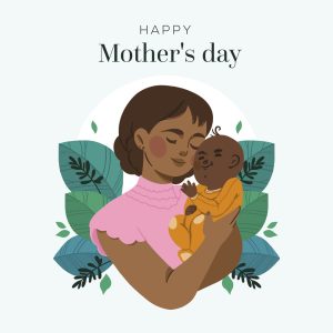 وکتور نوزاد در آغوش مادر - وکتور پوستر روز مادر