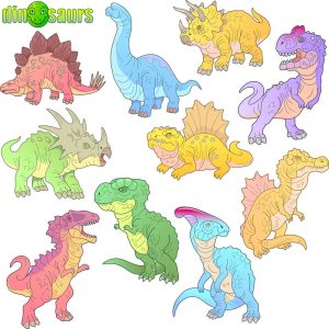 10 وکتور دایناسورهای مختلف
