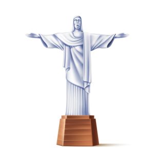 وکتور تندیس و مجسمه مسیح در برزیل طراحی واقعی - وکتور بناهای تاریخی کشور برزیل