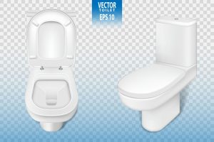 2 وکتور توالت فرنگی واقعی