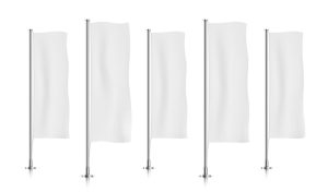 5 وکتور تابلو پرچم سفید تابلو بنر تبلیغاتی