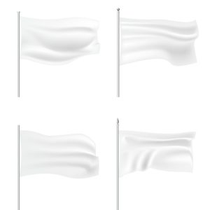 4 وکتور پرچم سفید