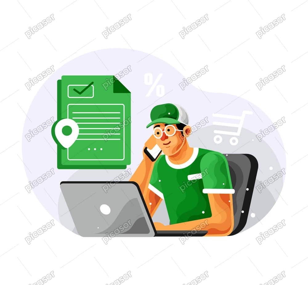 وکتور خدمات مشتری - وکتور مرد پاسخگوی مشتری وکتور خدمات مشتری - وکتور مرد پاسخگوی مشتری
