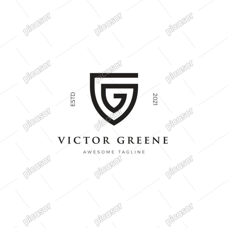 وکتور لوگو VG لوگو حرف V با G
