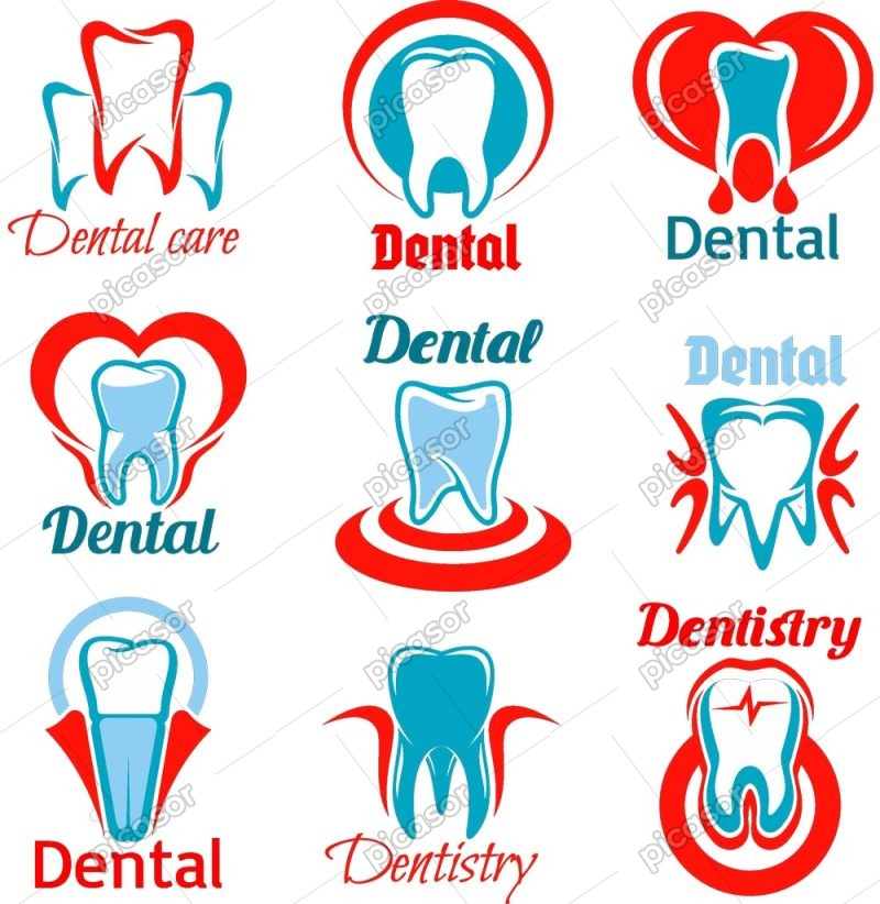 9 وکتور لوگو دندان و دندانپزشکی