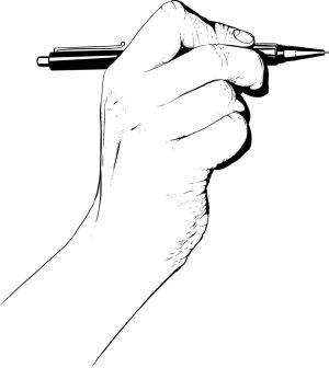 وکتور قلم در دست - وکتور نقاشی دست با قلم