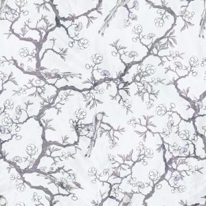 وکتور پترن نقاشی درخت سبک ژاپنی - وکتور الگو درخت و پرنده