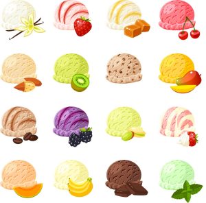 16 وکتور اسکوپ بستنی با طعم های مختلف