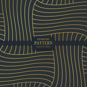 وکتور پترن تار و پود راه راه طلایی الگو موجی 3 بعدی - وکتور پس زمینه خطوط منحنی