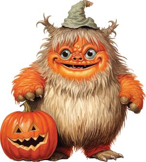 وکتور هیولا بامزه کارتونی طرح هالووین - وکتور نقاشی غول