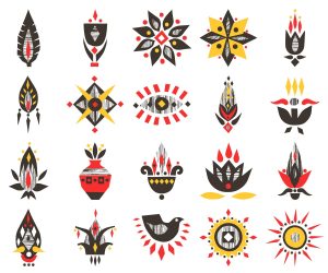 20 وکتور نماد آفریقایی ها - وکتور سمبل مردم آفریقا نماد و سمبل گل و خورشید