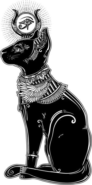 وکتور گربه مصری نماد مصر باستان