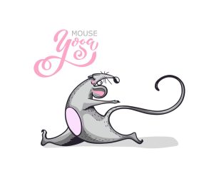 وکتور موش کارتونی و یوگا
