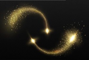 2 وکتور افکت نور ستاره دنباله دار و نور شهاب سنگ