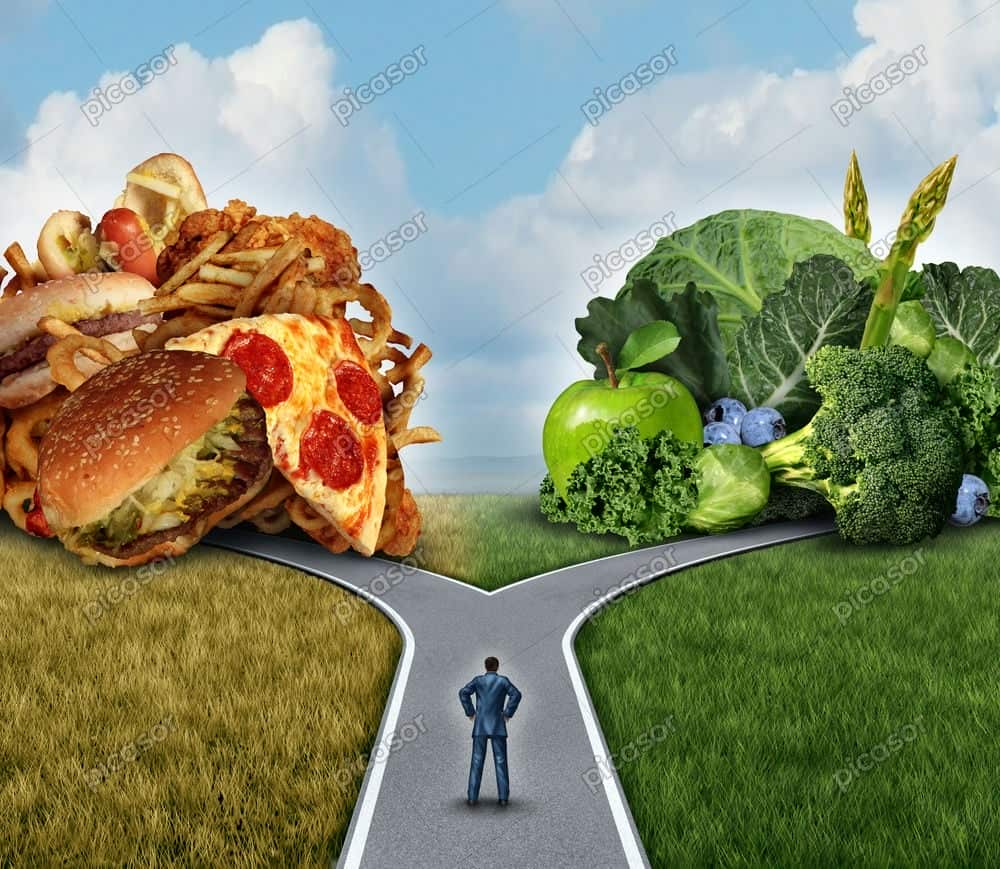 عکس رژیم غذایی سالم و ناسالم عکس رژیم غذایی سالم و ناسالم