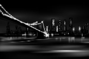وکتور شهر در شب با ساختمانهای روشن - وکتور ساختمانهای بلند شهر در شب