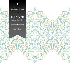 وکتور حاشیه گل تذهیب وکتور پترن تذهیب