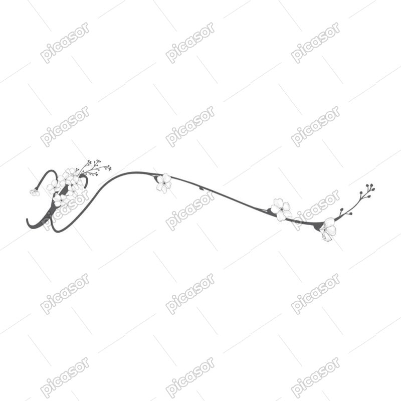 وکتور حرف x با گل و شاخه گل های مینیمال - وکتور لوگو x با گل