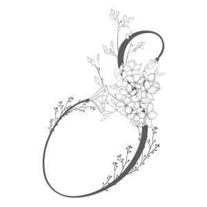 وکتور لوگو S با گل - وکتور حرف S با گلهای مینیمال