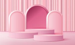 وکتور دکور تبلیغات و شوروم با سکوی محصول