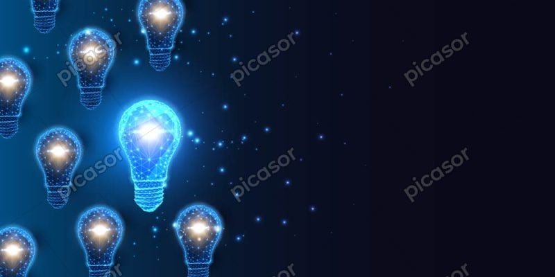 وکتور پس زمینه لامپ وکتور ایده و خلاقیت